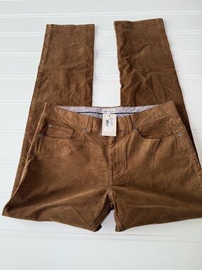 Peter Millar Superior Soft Corduroy Brown 5 Pocket Pants Men's 34x33 NEW 2086